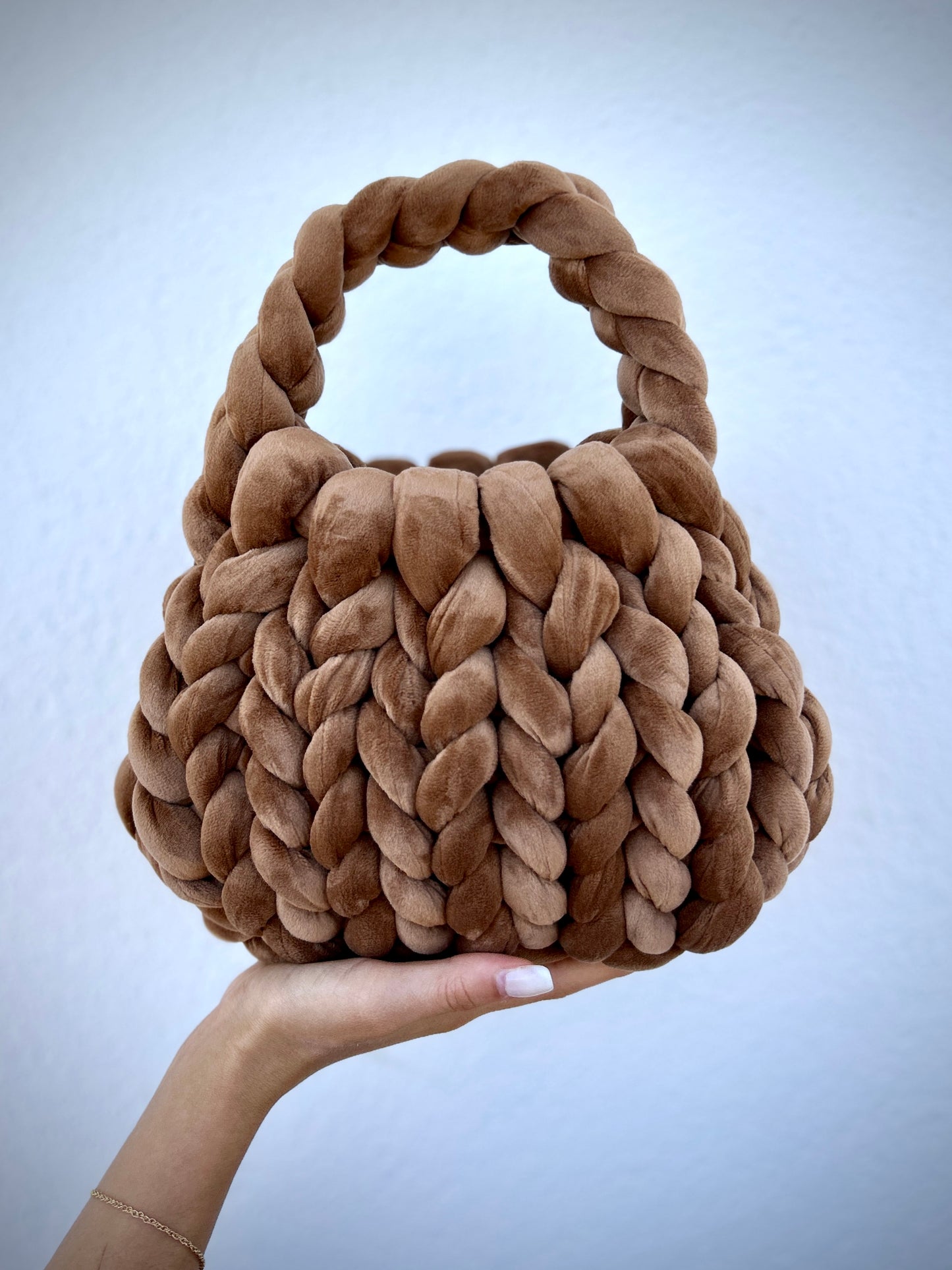 Chunky Bag Caramello in velluto – Edizione limitata